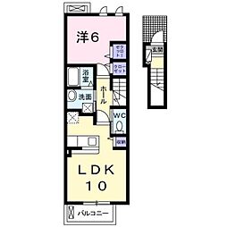 ルネス南小倉 1LDKの間取図画像