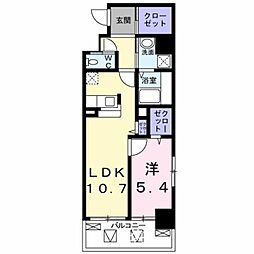 エヴァーグリーンQ 1LDKの間取図画像