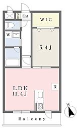 ＫＡＮＯＮ12 2階1LDKの間取り