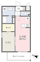 Ｓａｌｕｄ 2階1LDKの間取り