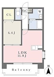 ステージア本荘 1LDKの間取図画像