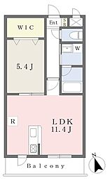 KANON12 1LDKの間取図画像