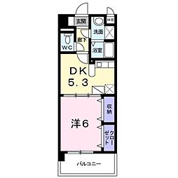 サンヒルズ 1DKの間取図画像