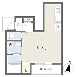 GOODHILL八幡BK ワンルームの間取図画像