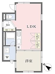 ブランカーサ石神井台 1階1LDKの間取り