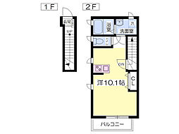セレーナ 2階ワンルームの間取り