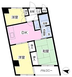 アーバンコート桜台 3DKの間取図画像