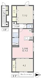 ルナパレスA 2LDKの間取図画像