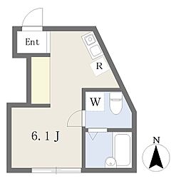 カーサフレスカ ワンルームの間取図画像