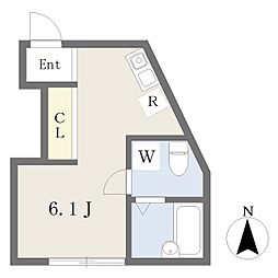 カーサフレスカ ワンルームの間取図画像