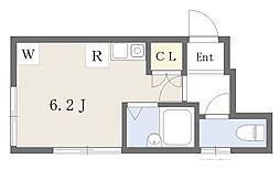 Piccola富士見台 ワンルームの間取図画像