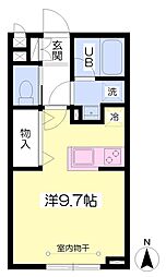 グリーンシティテスタ ワンルームの間取図画像