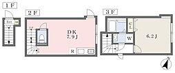 ウーヴァス大泉学園 1DKの間取図画像