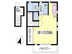 シェール湘南1 ワンルームの間取図画像