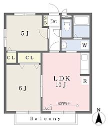 ソレジオ湘南 2LDKの間取図画像