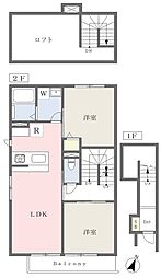 ウィステリア湘南 2LDKの間取図画像