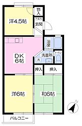 ドミール・ヒラタ 3DKの間取図画像