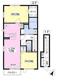 リヴァージュ湘南 2LDKの間取図画像