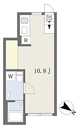 東急池上線 洗足池駅 徒歩9分の賃貸アパート 1階ワンルームの間取り