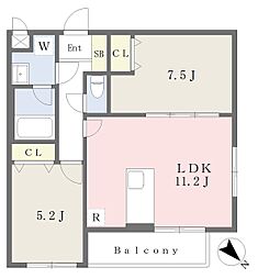 ＮＥＸＵＳ　ＣＯＵＲＴ　江戸川平井 305 3階2LDKの間取り