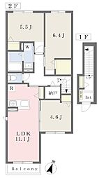 江戸川区本一色1丁目アパート 3LDKの間取図画像