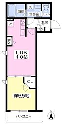 メゾンルシエル 1LDKの間取図画像