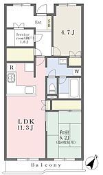 ソフィア稲毛2号館 2SLDKの間取図画像