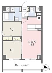 アールズコート六甲 2LDKの間取図画像