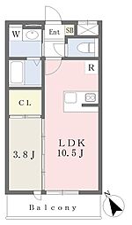 Solaire 1LDKの間取図画像