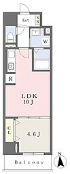 ヴィラアルマーレ明石駅前 1LDKの間取図画像