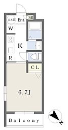 須磨南町ミオ 1Kの間取図画像