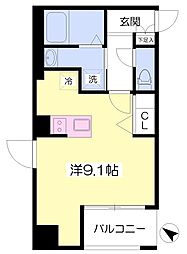 トルチェ元町山手 ワンルームの間取図画像