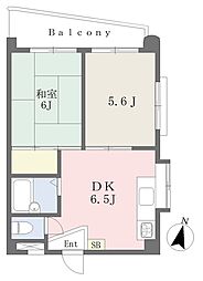 ハイツ須磨 2DKの間取図画像