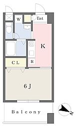 長澤文具ビル 1Kの間取図画像