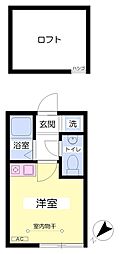 Ｎ　ｈｏｕｓｅ 2階ワンルームの間取り