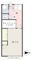 ニュー西荻マンション 2階1SKの間取り