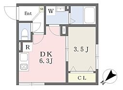 ＳＯＬＡＳＩＡ　ｒｅｓｉｄｅｎｃｅ阿佐ヶ谷 3階1DKの間取り