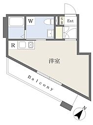 Ｒｙｏｃｏｈ　Ｒｅｓｉｄｅｎｃｅ　I 6階ワンルームの間取り