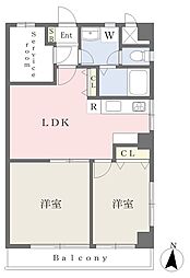 オーサンスミカミ 2階2SLDKの間取り