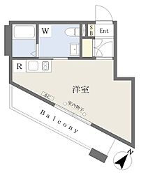 Ｒｙｏｃｏｈ　Ｒｅｓｉｄｅｎｃｅ　I 4階ワンルームの間取り