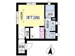 インペリアル中野 ワンルームの間取図画像