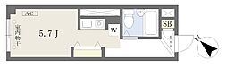 フォレスタ中野 ワンルームの間取図画像