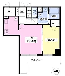 クラヴィーア江坂広芝町 11階1LDKの間取り