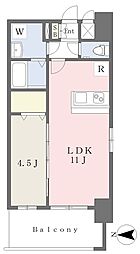 ＣＲＯＳＳ　ＣＯＵＲＴ高槻富田駅前 10階1LDKの間取り