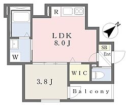 (仮称)F asecia arago 1LDKの間取図画像