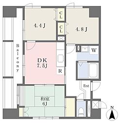 カーサ・アネシス 3DKの間取図画像