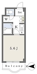 icrossAM江坂ビル 1Kの間取図画像