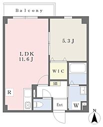 ARCENCIELCOURTSHONAI 1LDKの間取図画像