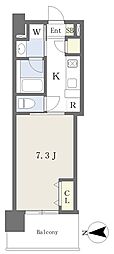 RJRプレシア江坂駅前 1Kの間取図画像