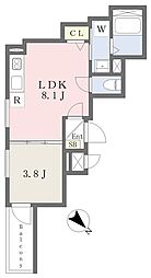 (仮称)F asesia bisou 1LDKの間取図画像